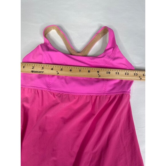 Lululemon Women’s Size 4/6 Pink Singlet Tank Built-In Bra Yoga Running Top - Picture 7 of 7